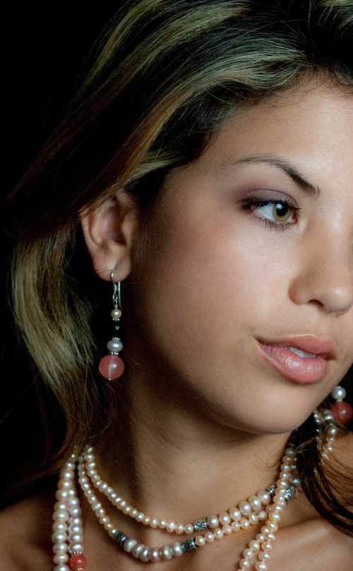Pearl Drop Earring Cherry Quartz