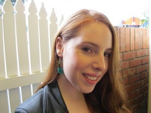 green earrings