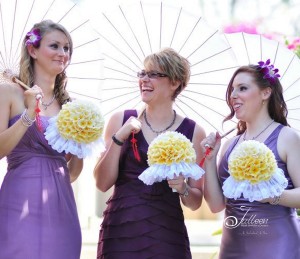 Mauve theme bridesmaids