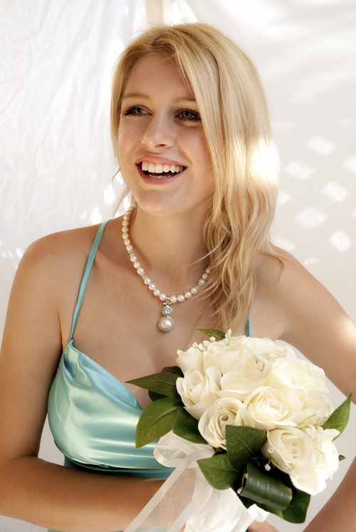 Pearl and mabe Necklace Blue Topaz