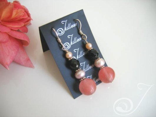 Cherry Pop Stick Pearl Cluster Earrings E037-29