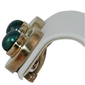 Gold Clip on Earring Green Pearl