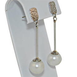 White Pearl Drop Earring Julleen