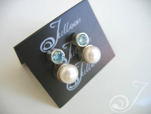 Laura Blue Topaz Earrings E022-04