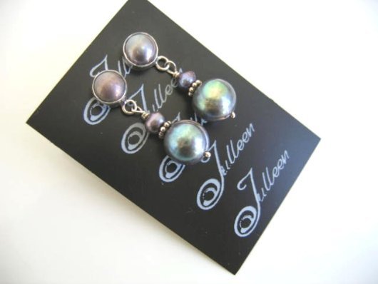 Sarah Pearl Cluster Earrings E026-24