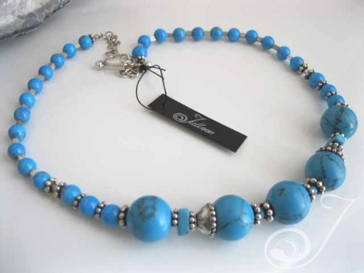 Mykonos Blue Turquoise Necklace VO407