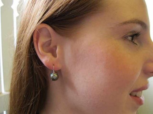 pearl sterling silver earring
