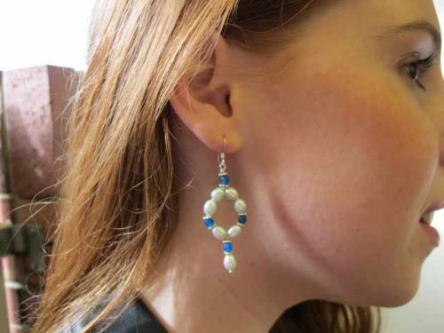 pearl hoop earring