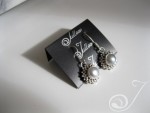 Silver Lace Grey Pearl Earring E111.03