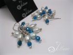 Chloe Cluster Blue Agate Pearl ERs 002