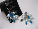 Chloe Cluster Blue Agate Pearl ERs 004