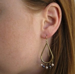 Gypsy Rose Pearl Hoop Earring