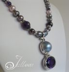 Large Amethyst and Mabe Necklace 003