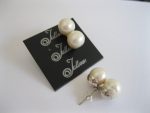 double white pearl earrings