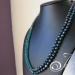 La-Peacock-Long-Peack-Green-Pearl and Agate-Necklace