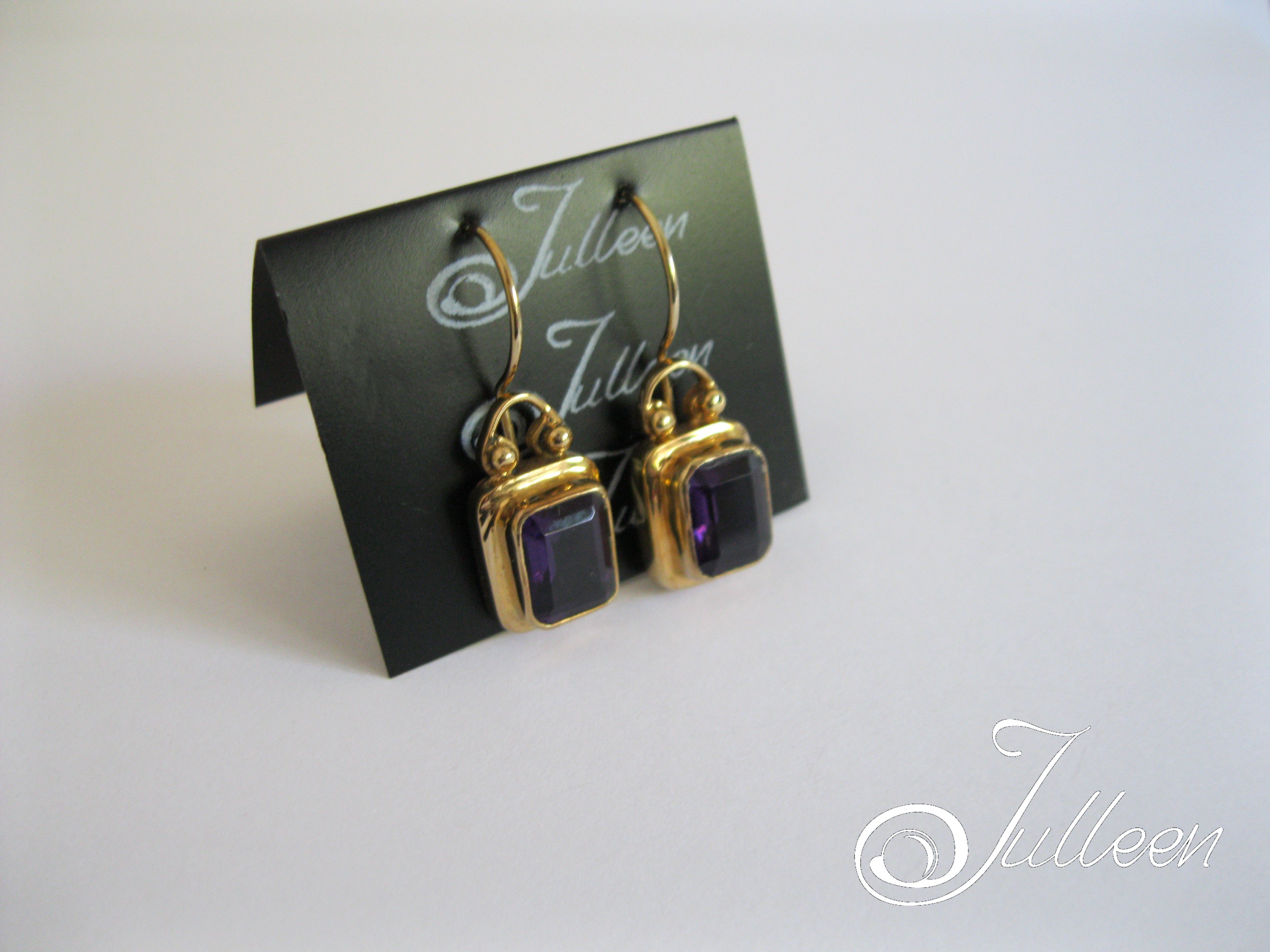 Amethyst-Gold-Errings