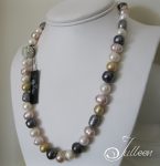 Multi Tone Pearl Necklace 002