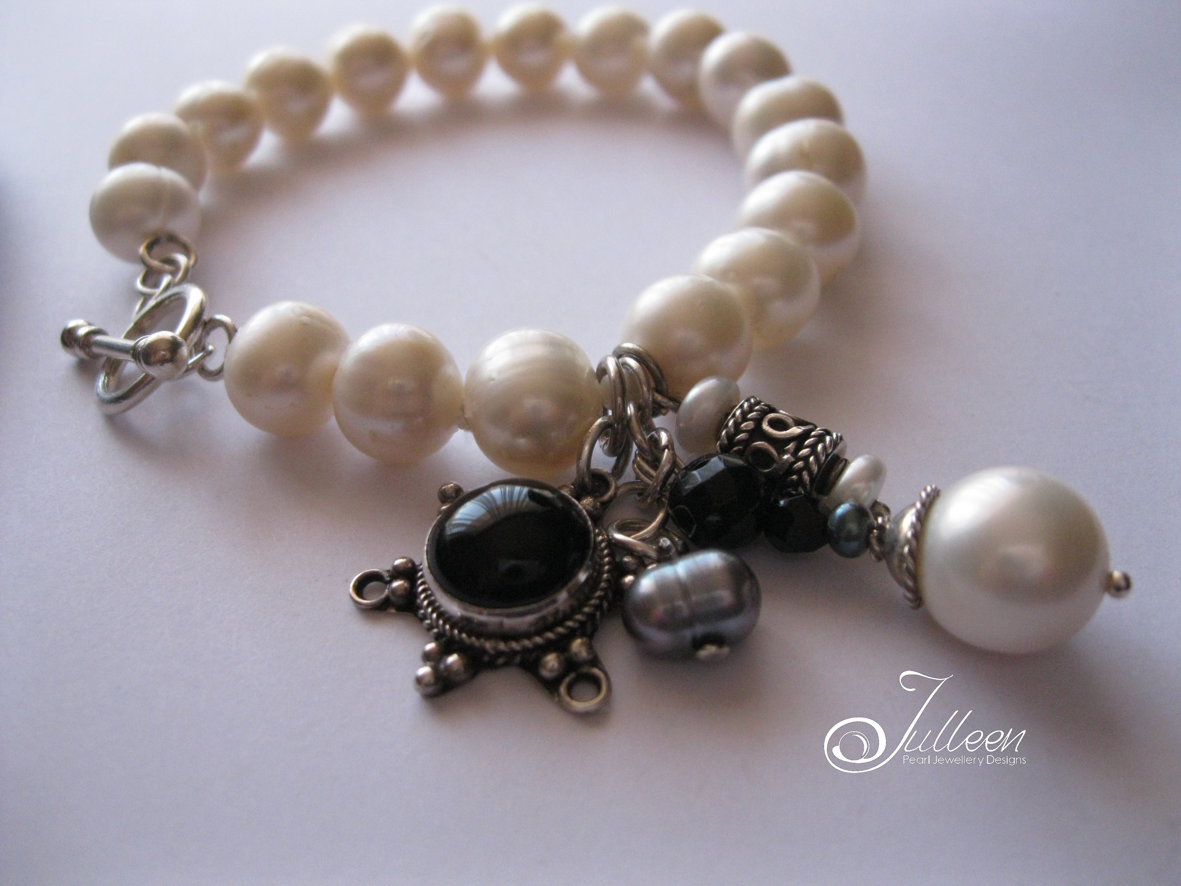 Onyx-and-Pearl-Charm-Bracelet-Julleen-4