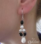 Pear-Twist-Earring-Black-and-white-Julleen-Jewels