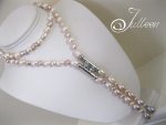 Pink White Pearl Lariat 004