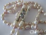 Pink White Pearl Lariat 006