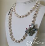 butterfly pendant pearl necklace 002